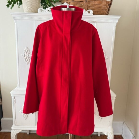 Pendleton Cherry Red Cascade Wool Coat - Picture 1 of 12